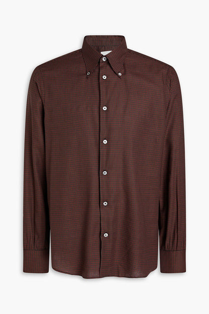 GoWear Checked Cotton-Blend Poplin Shirt