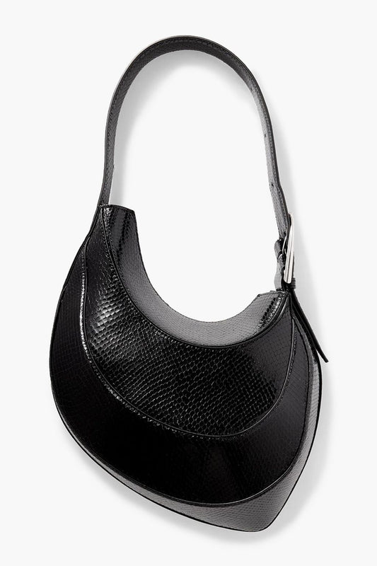 GoWear Genuine Leather Woven Handbag - Stylish Small Snake-Effect