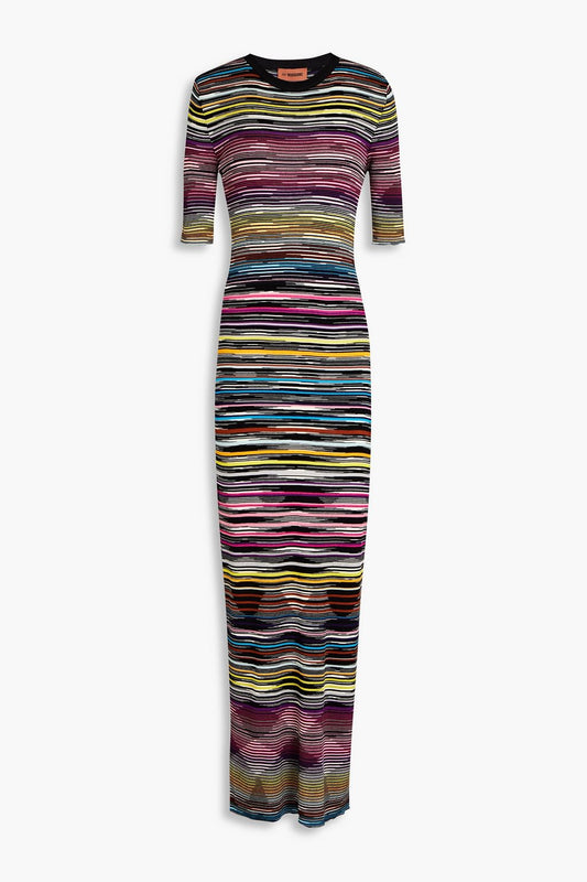 GoWear Space-Dyed Ribbed Maxi Dress