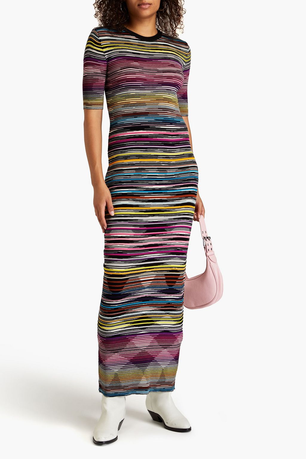 GoWear Space-Dyed Ribbed Maxi Dress