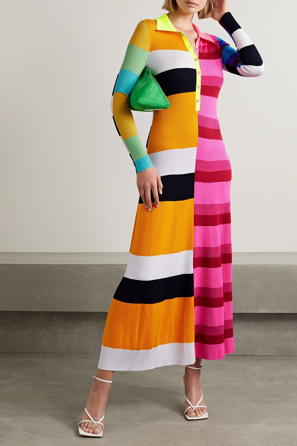 GoWear Colorblock Ribbed Maxi Dress