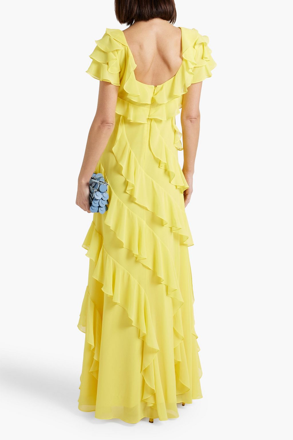 GoWear Ruffled Crepe Maxi Dress