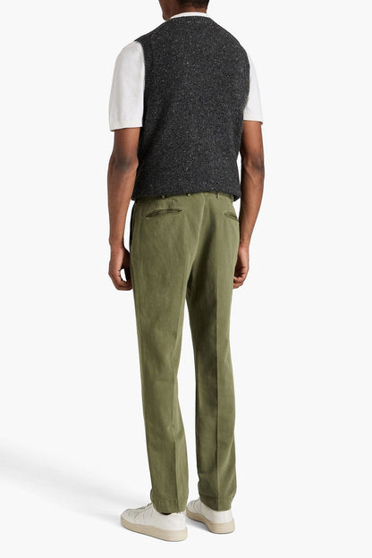 GoWear Pleated Cotton-Twill Chinos